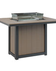 Donoma Rectangular Counter Fire Table Set - Herron's Furniture