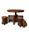 Amish Round Table Bench 5-Piece Set - Herron's Furniture