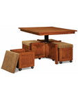 Amish Square Table Bench Set (5-Piece) - Herron's Furniture