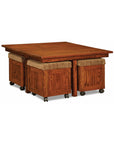 Amish Square Table Bench Set (5-Piece) - Herron's Furniture