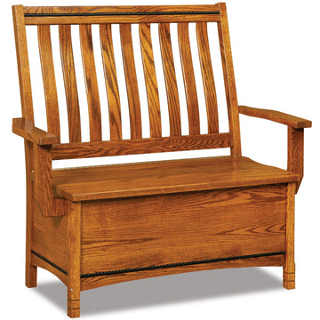 West Lake Amish Storage Bench - Herron's Furniture