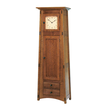 McCoy Panel Amish Floor Clock - Herron's Furniture