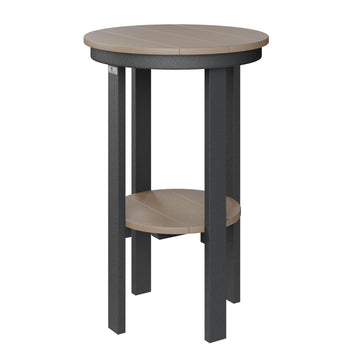 Round Amish Outdoor End Table (Bar Height) - Herron's Furniture