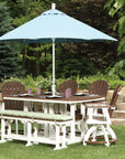 Comfo Back Poly 72" x 44" Counter Dining Set with Bench - Herron's Furniture