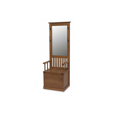 Mission Amish Hall Seat - Herron's Furniture