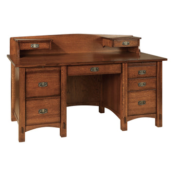 Springhill Amish Desk with Hutch - Herron's Furniture