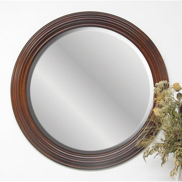 Amish Round Wall Mirror (30”) - Herron's Furniture