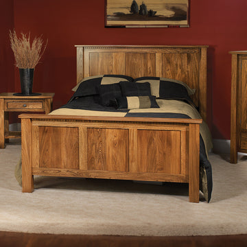Lindholt Amish Bed with Dentil Moulding - Herron's Furniture