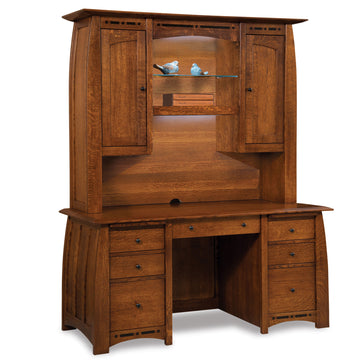 Boulder Creek Amish Desk with Hutch - Herron's Furniture