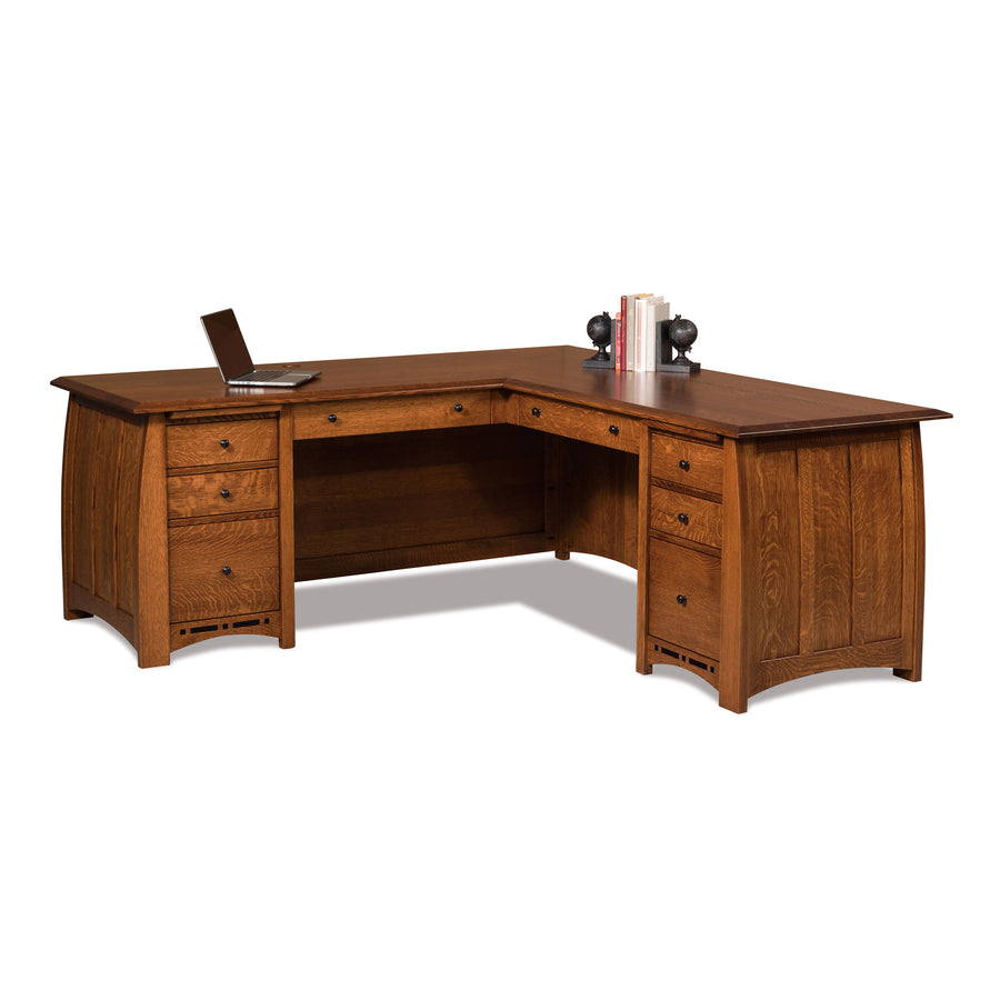 Boulder Creek Amish L-Desk - Herron's Furniture