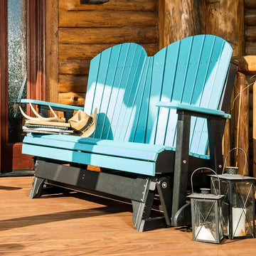 Amish 4' Poly Adirondack Outdoor Glider - Herron's Furniture