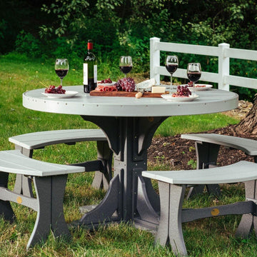Amish 4' Poly Round Outdoor Table - Herron's Furniture