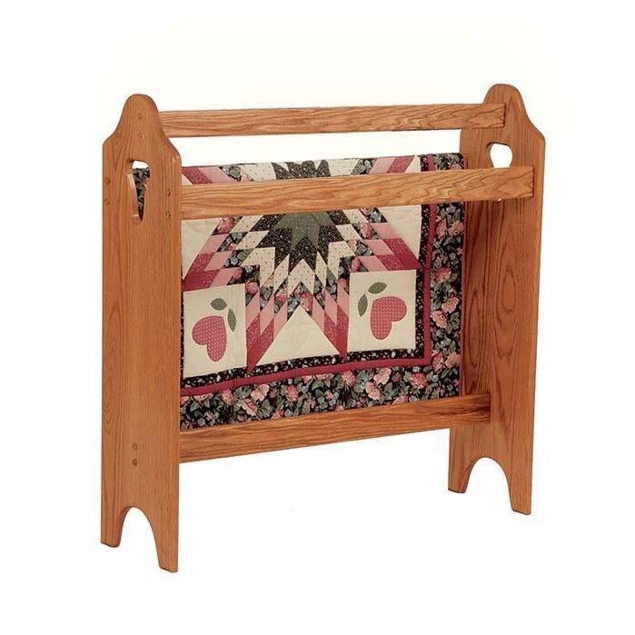 Quilt Rack With Shelf, Amish Handcrafted