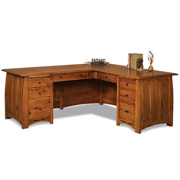 Boulder Creek Amish L-Desk - Herron's Furniture
