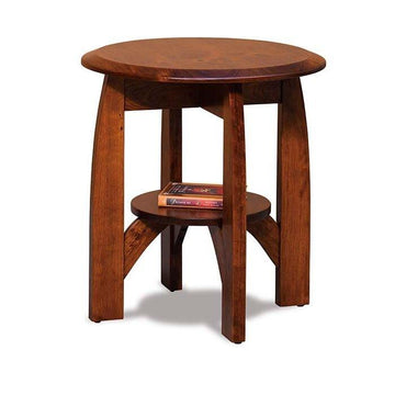 Boulder Creek Amish Round End Table - Herron's Furniture