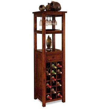 Madison Amish Wine Tower - Herron's Furniture