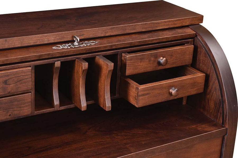 Wilson Amish Rolltop Desk - Herron's Furniture