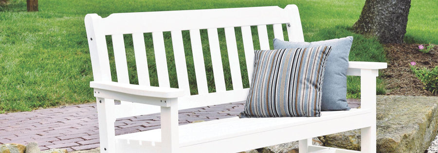 Amish Poly Outdoor Benches - Herron's Furniture