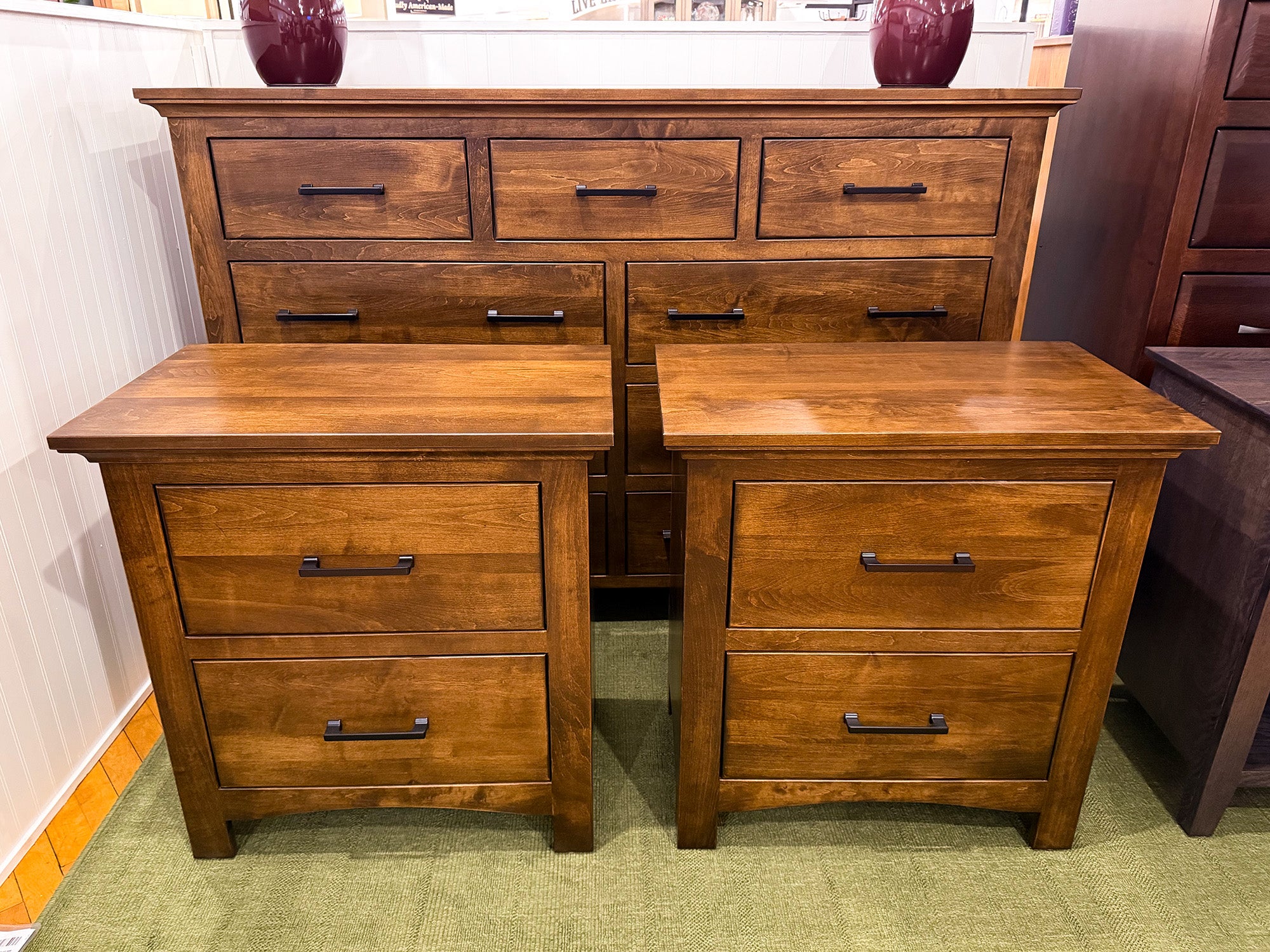 3-Piece Bedroom Dresser with 2 Night Stands