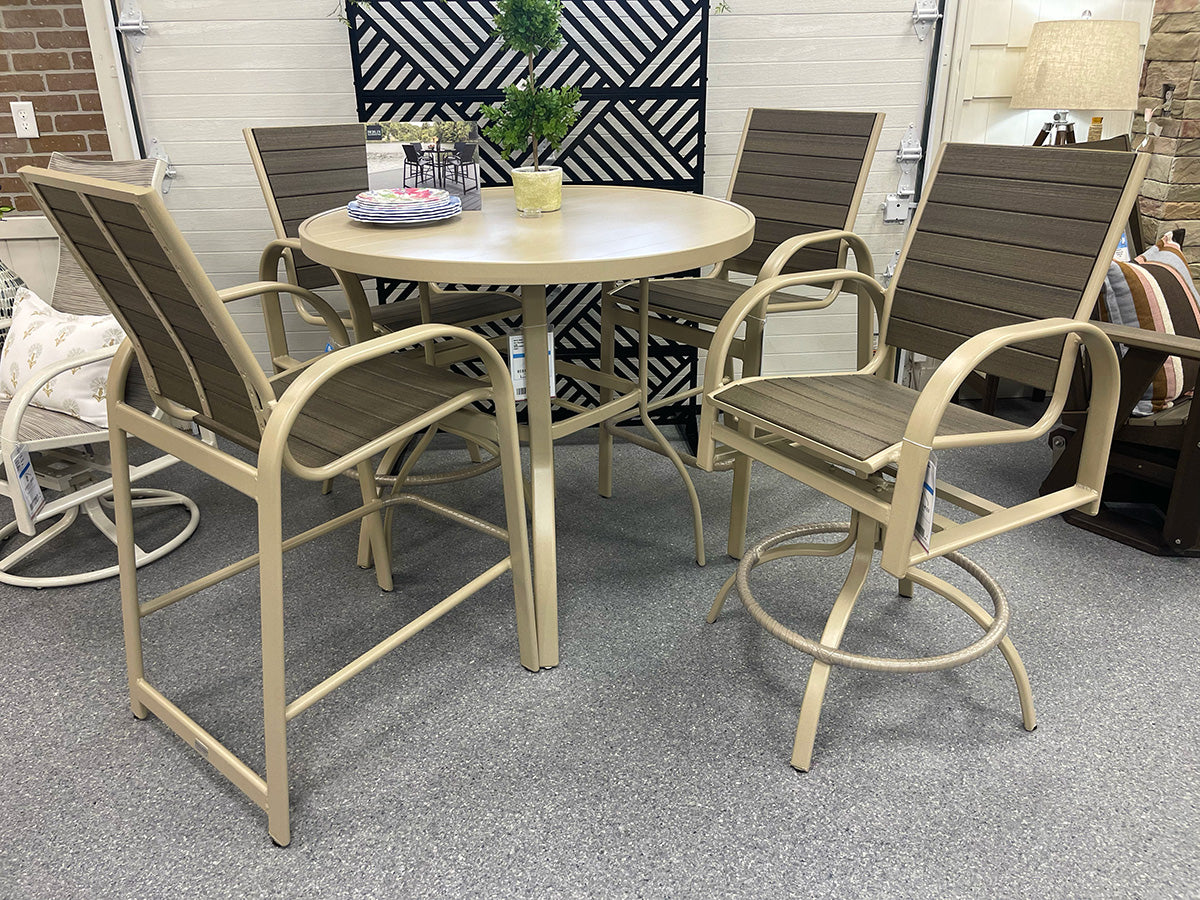 5-Piece Outdoor Metal / Poly Bar Set