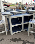 6-Piece Outdoor Bar Set (Navy on Light Gray)