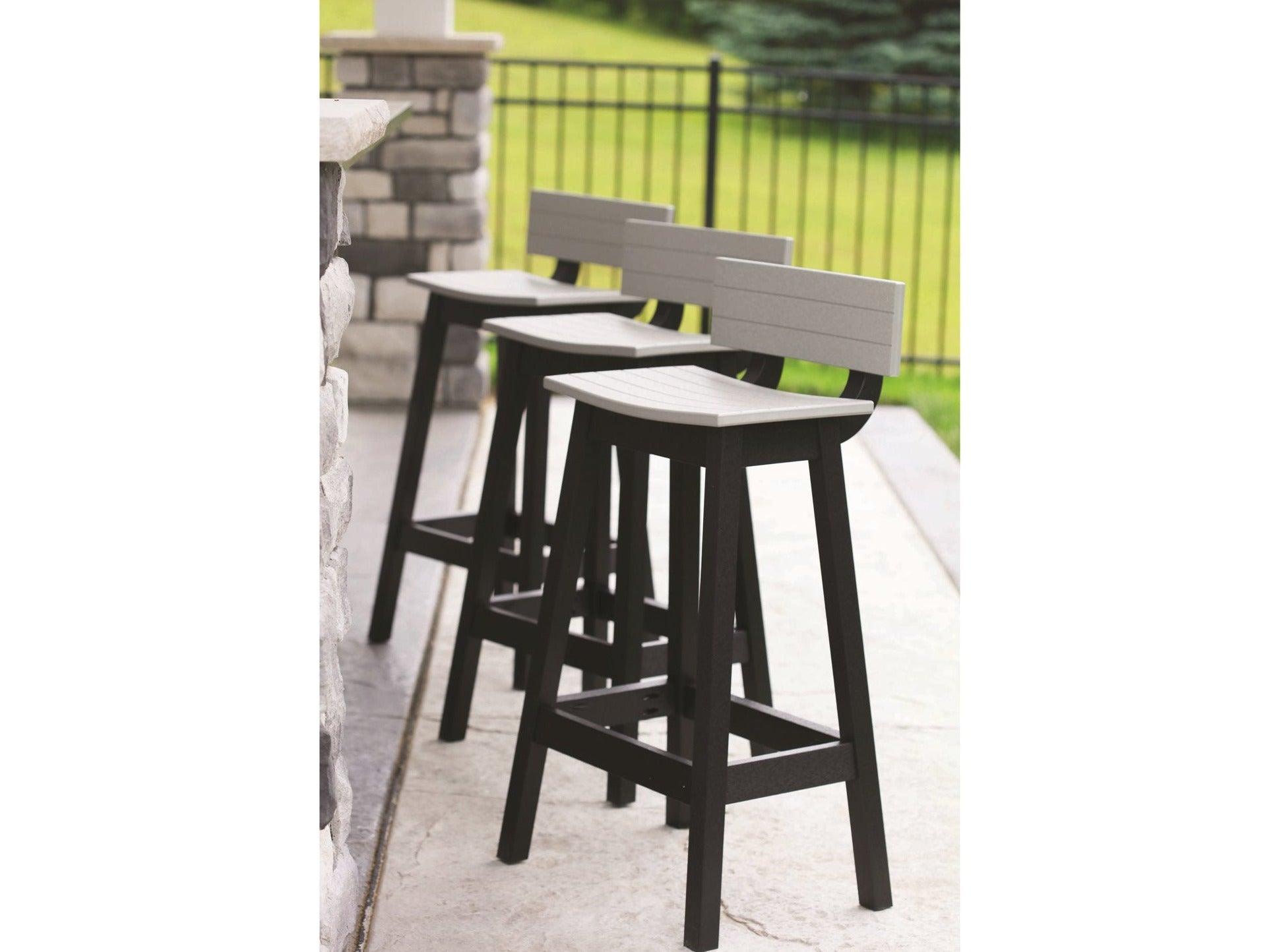 Saddle Bar Stool Set with Backs - Herron's Furniture