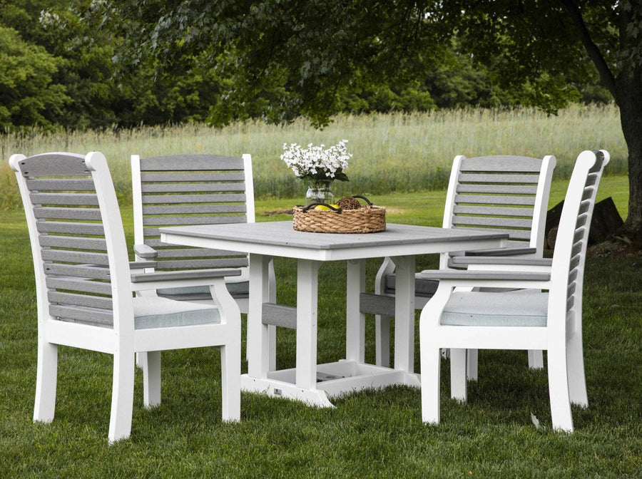 Classic Terrace Poly 44" Dining Set with Cushions - Herron's Furniture