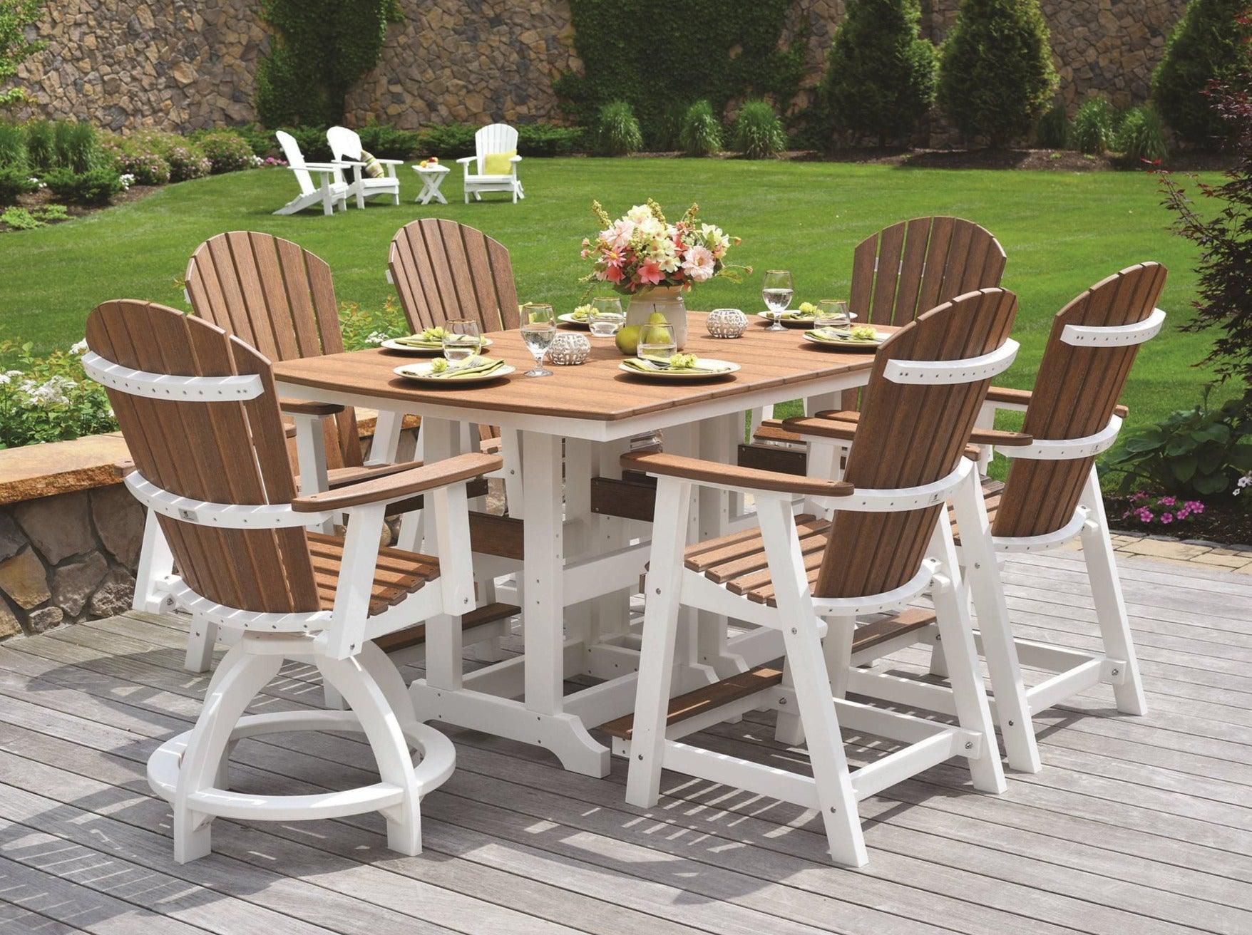 Comfo Back Poly 72" x 44" Counter Dining Set - Herron's Furniture