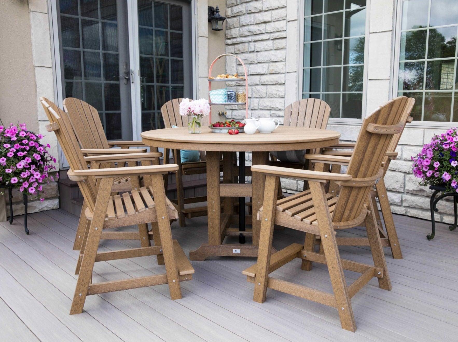 Comfo Back Poly 60" Counter Dining Set - Herron's Furniture