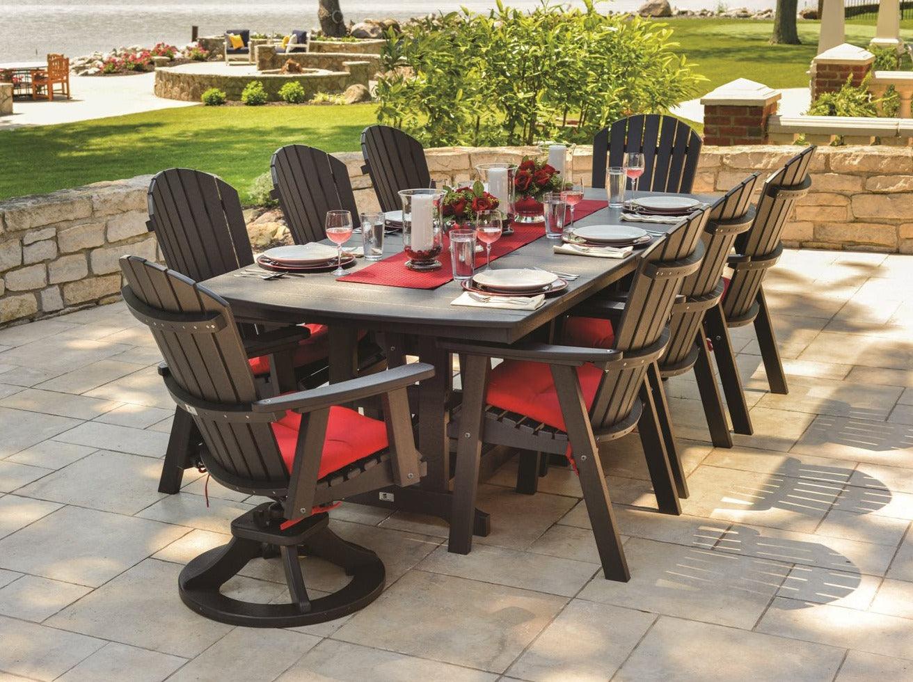 Comfo Back Poly 96" x 44" Dining Set - Herron's Furniture