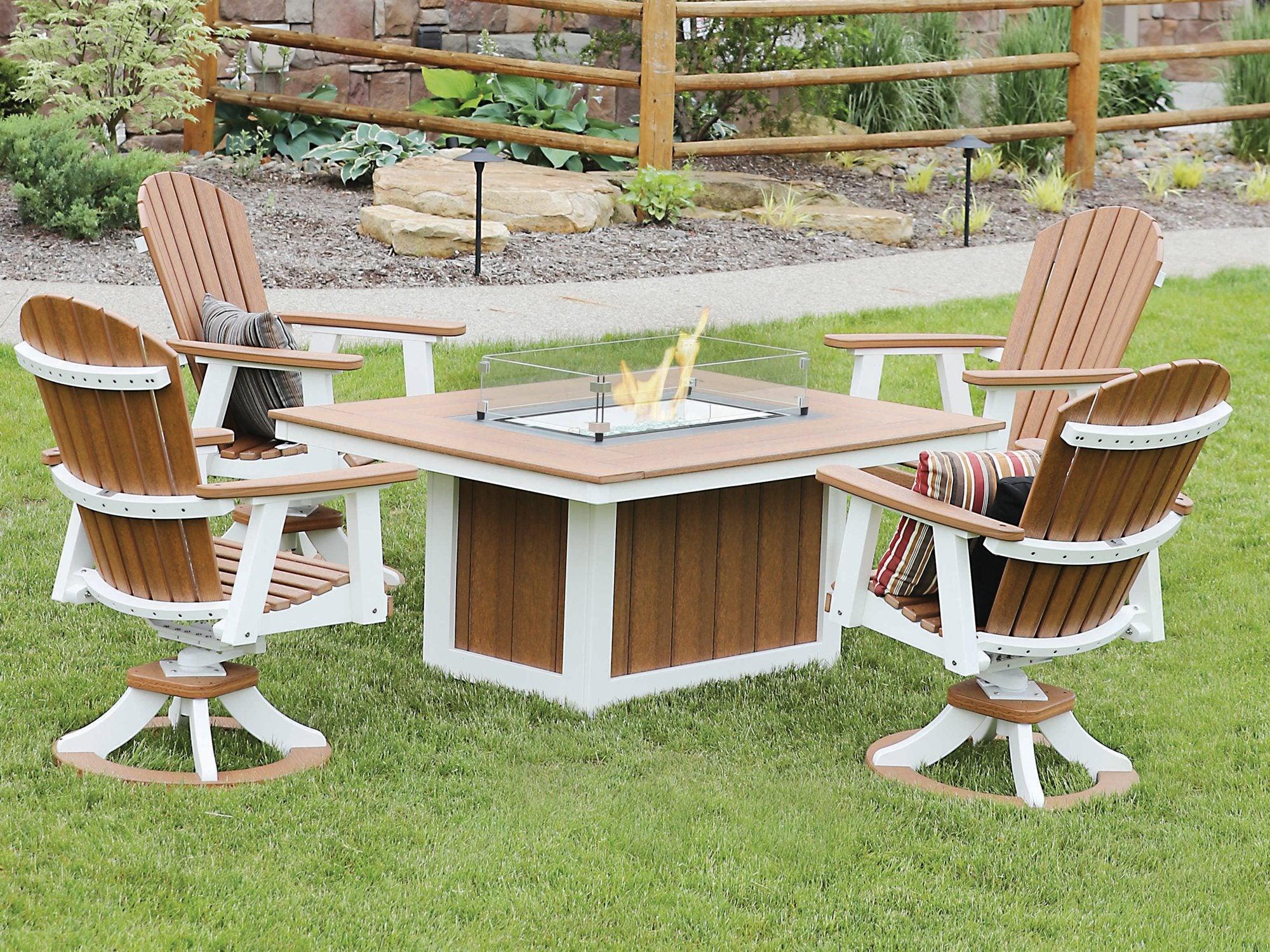 Comfo Back Poly Fire Pit Set - Herron's Furniture