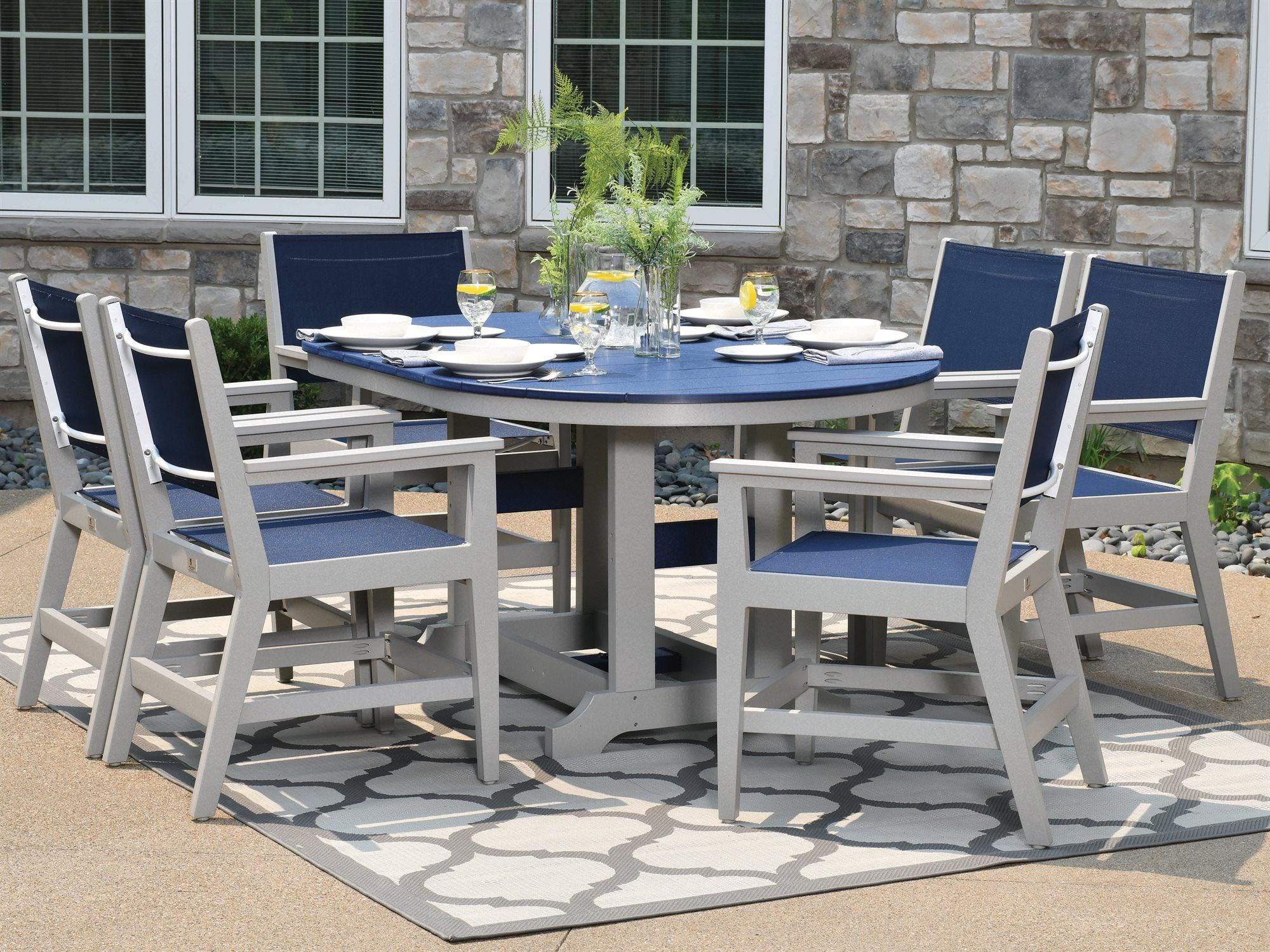 Mayhew Sling Poly Oblong Dining Set - Herron's Furniture