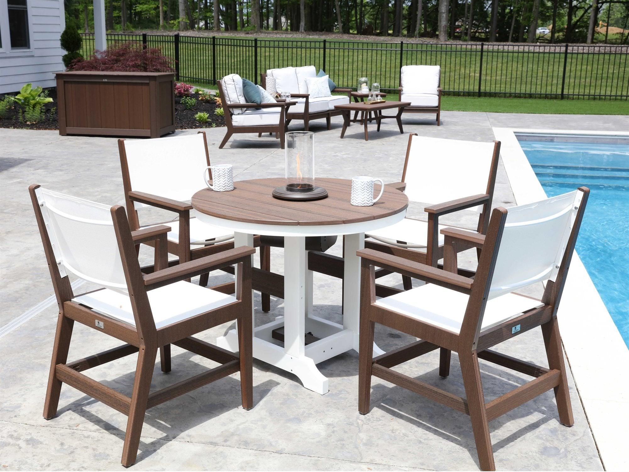 Mayhew Sling Poly 48" Dining Set - Herron's Furniture