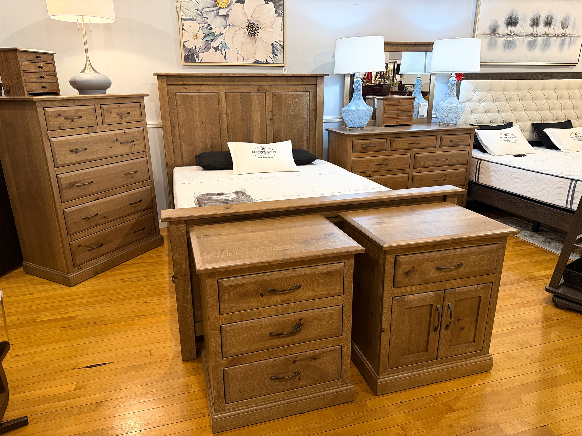 6-Piece Rustic Quarter Sawn White Oak Bedroom Set