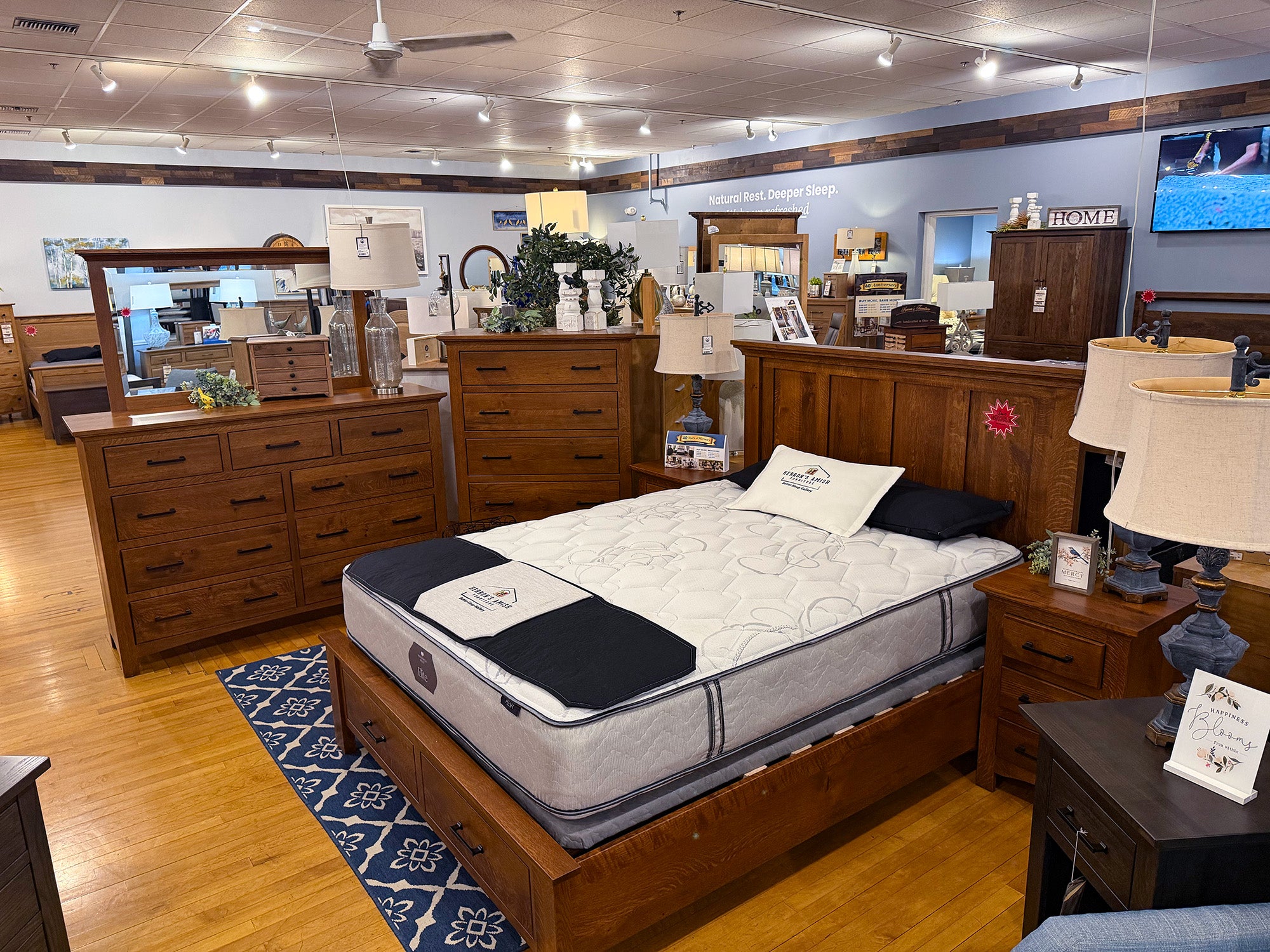 6-Piece Quarter Sawn White Oak Queen Bed Set