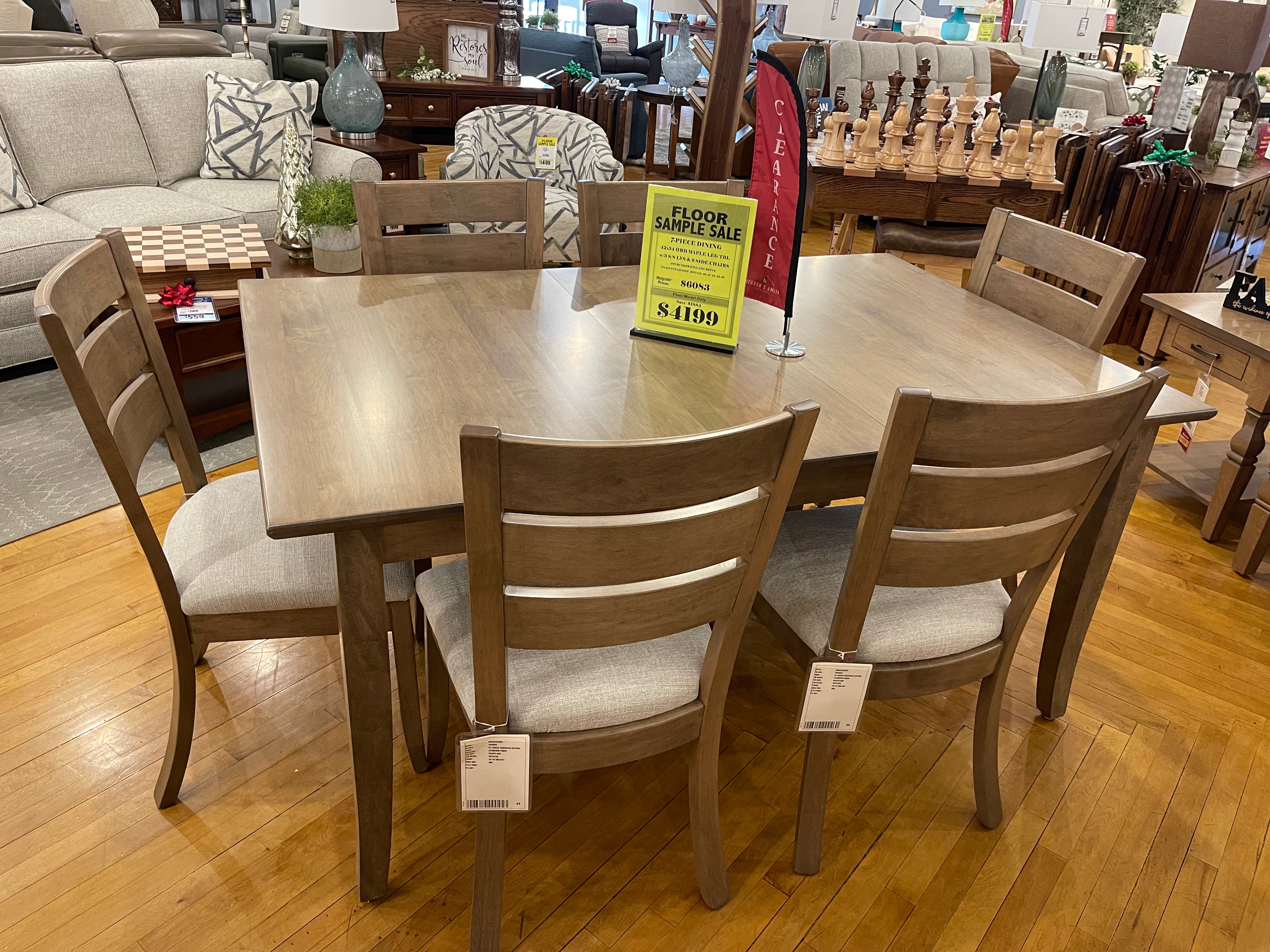 7-Piece Hard Maple Dining Set