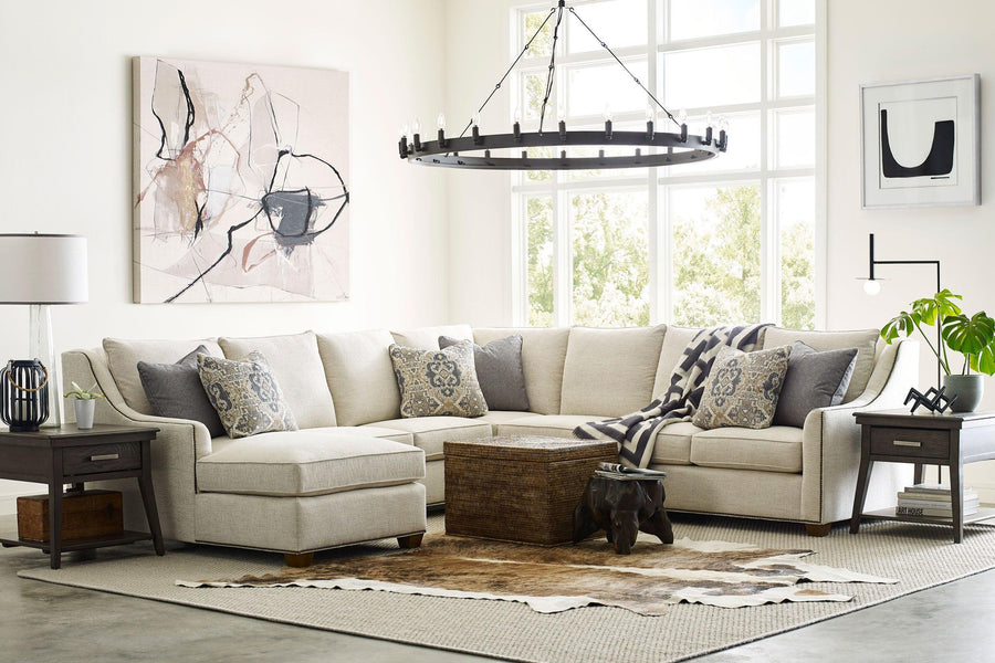 Living Room Furniture Sectional with End Tables and Coffee Table