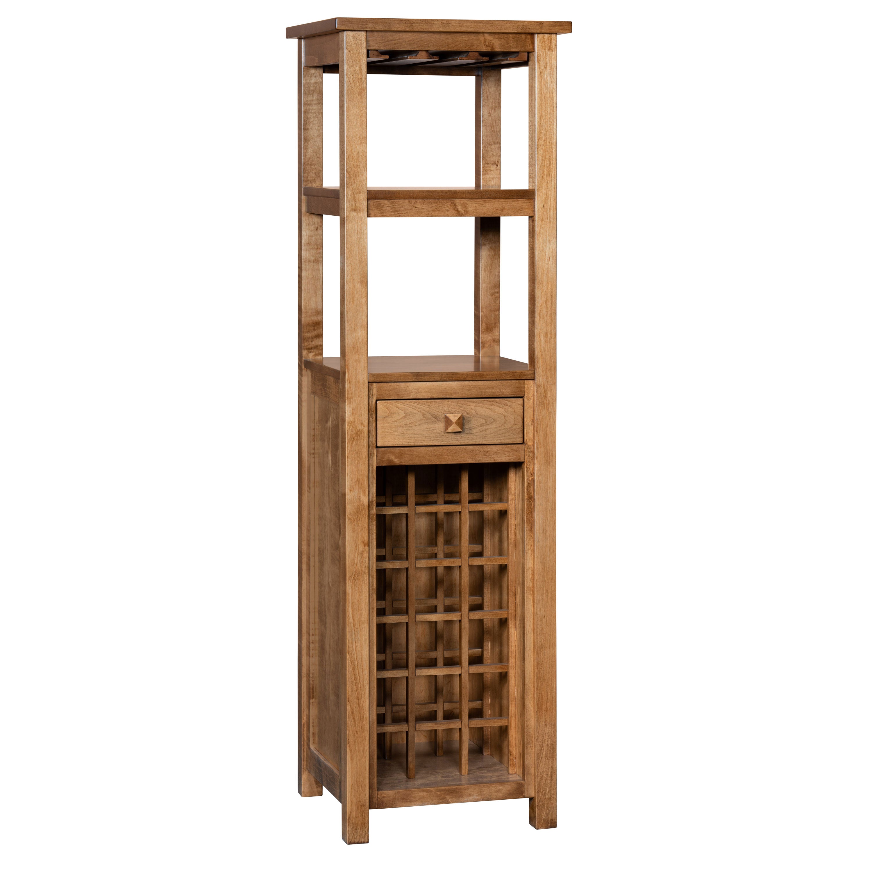 Madison Amish Wine Tower - Herron's Furniture