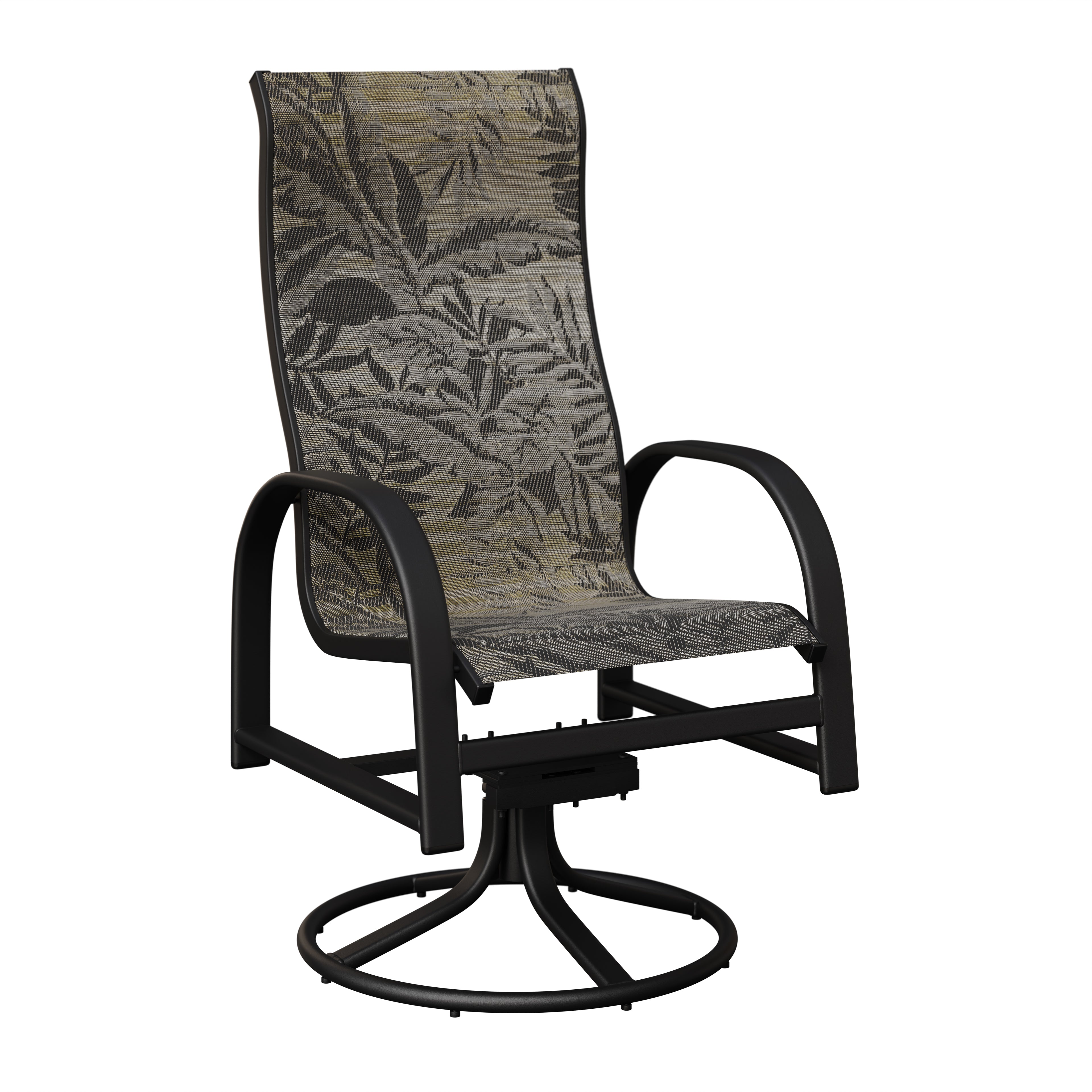 Comfortable Murphy High Back Sling Swivel Rocker Dining Chair with durable construction