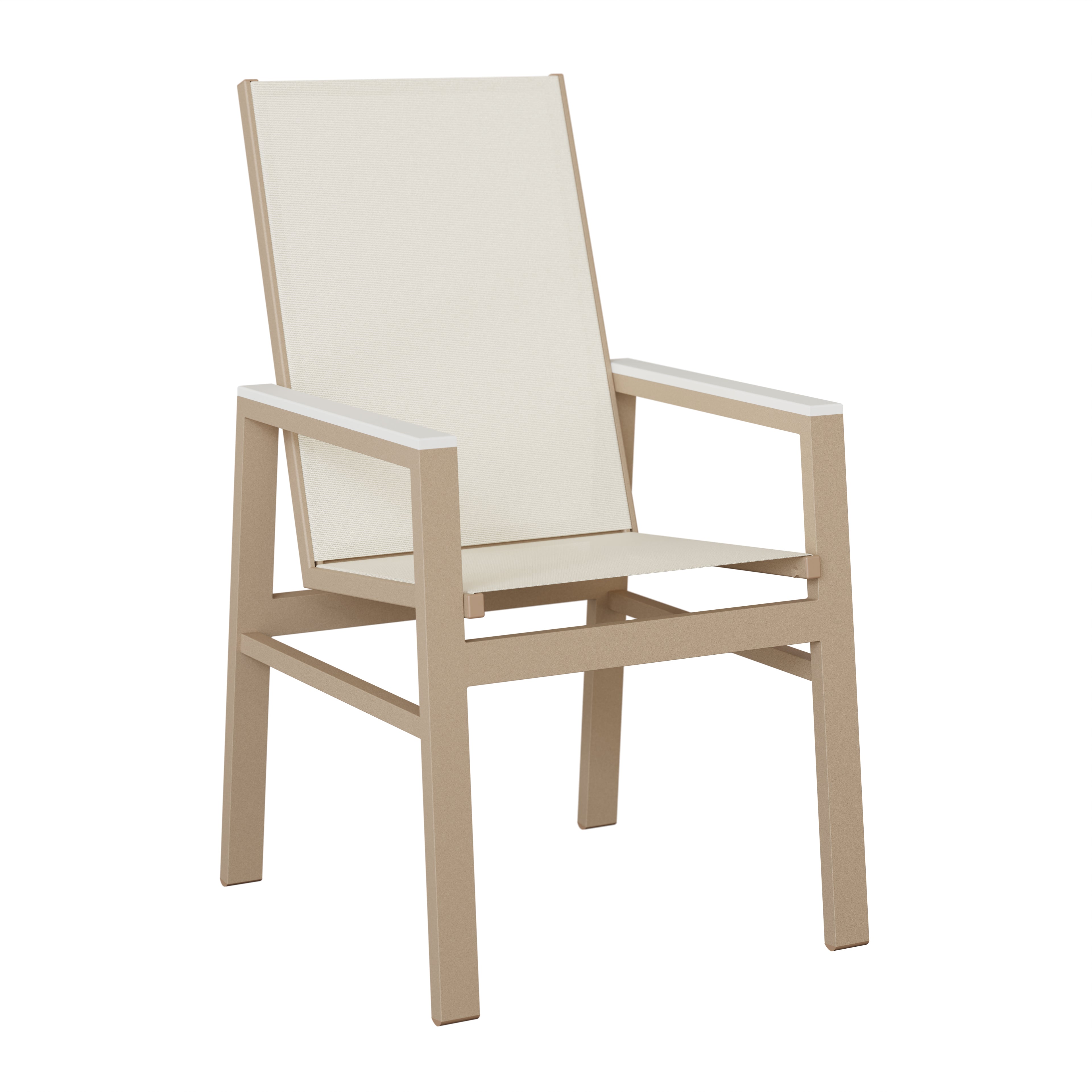 Vida High Back Sling Dining Chair with ergonomic design with arm color