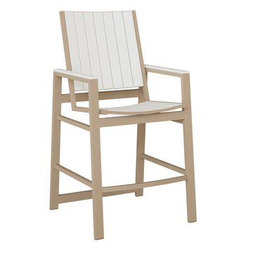 Vida Poly Bar Chair with aluminum frame and poly seat