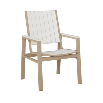 Vida Poly Dining Chair with aluminum frame and poly slats