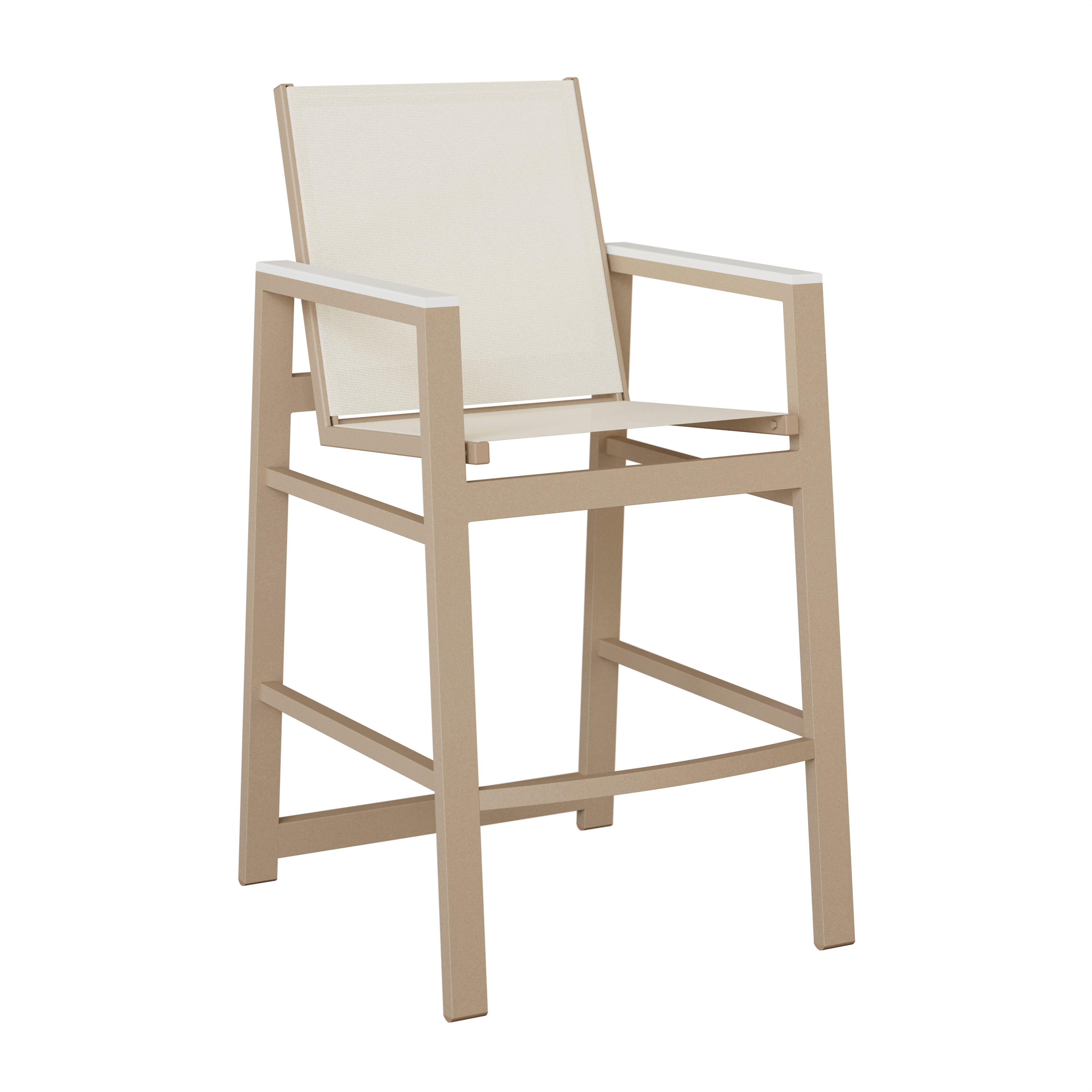 Vida Sling Bar Chair with aluminum frame and sling fabric with arm color