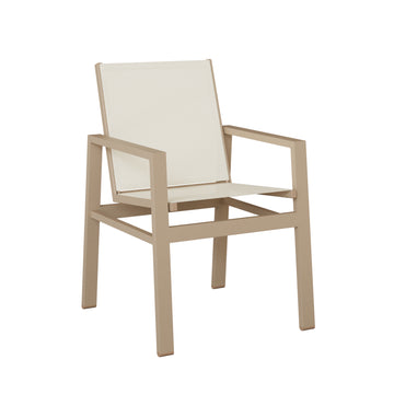 Vida Sling Dining Chair with aluminum frame and sling fabric