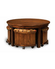 Amish Round Table Bench 5-Piece Set - Herron's Furniture