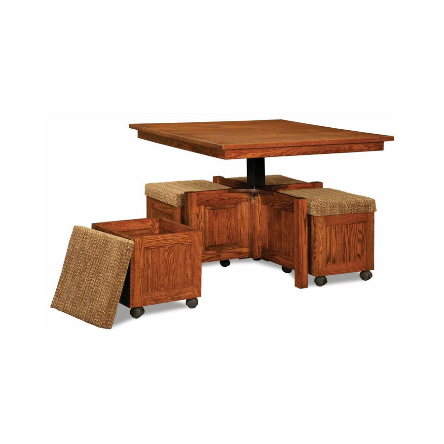 Amish Square Table Bench Set (5-Piece) - Herron's Furniture
