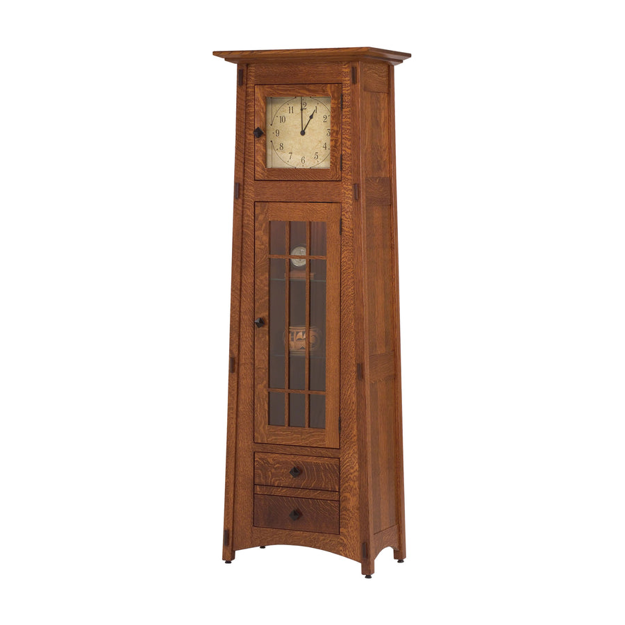 McCoy Solid Wood Amish Floor Clock - Herron's Furniture