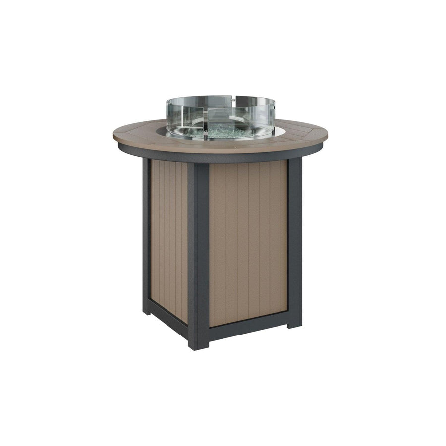 Round Bar Height Amish Fire Table - Herron's Furniture
