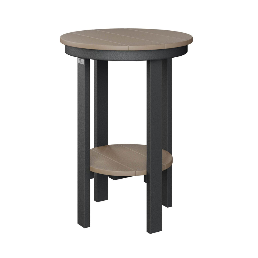 Round Amish Outdoor End Table (Counter Height) - Herron's Furniture