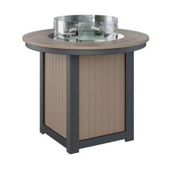Round Counter Height Amish Fire Table - Herron's Furniture